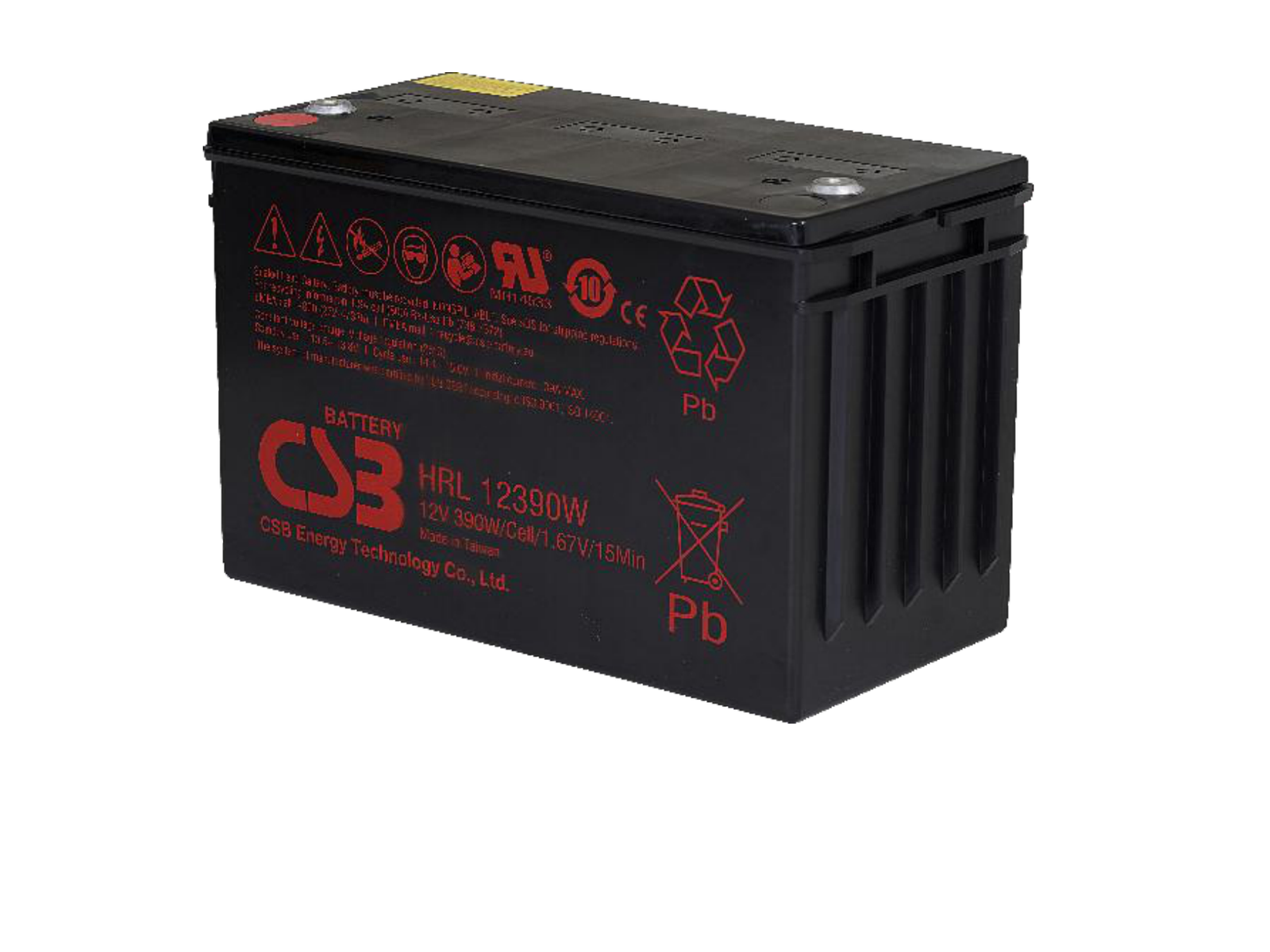CSB HRL12390W 12V 顶部端子式阀控 AGM 铅酸蓄电池