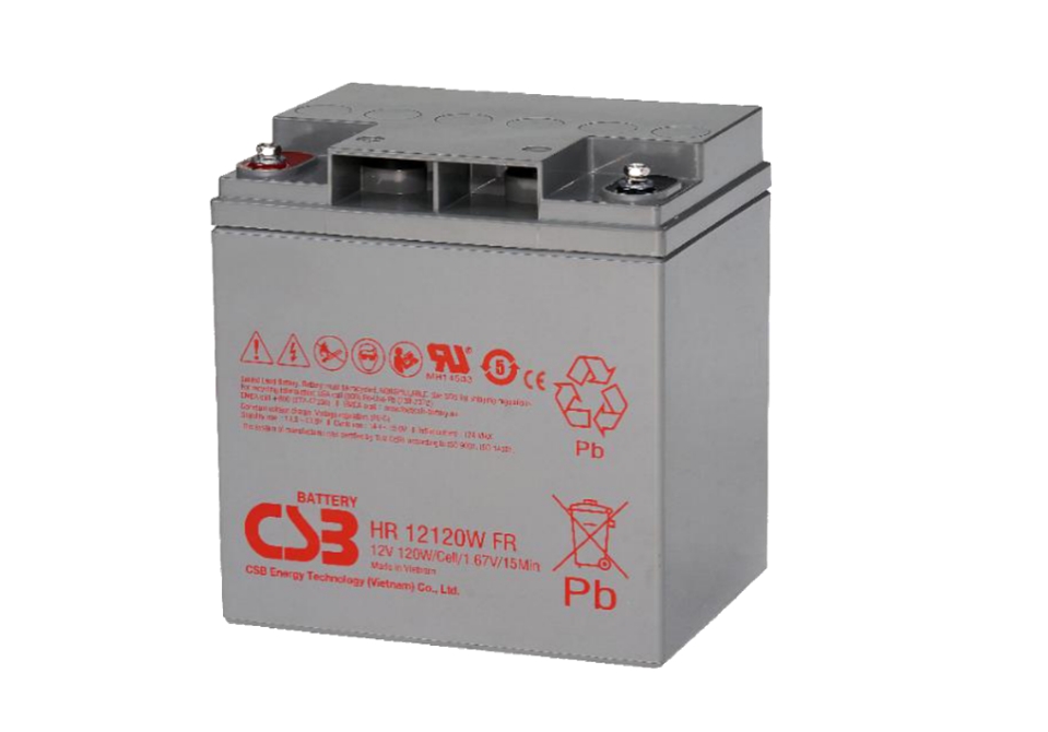 CSB HR12120W 12V 顶部端子型阀控式AGM铅酸蓄电池
